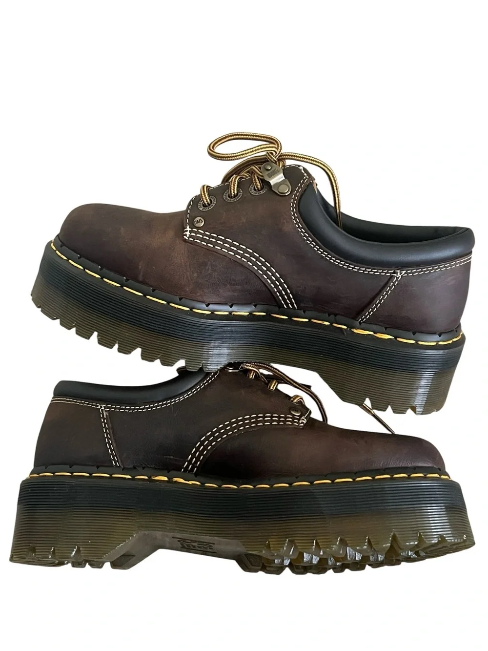 Dr. Martens brown platform